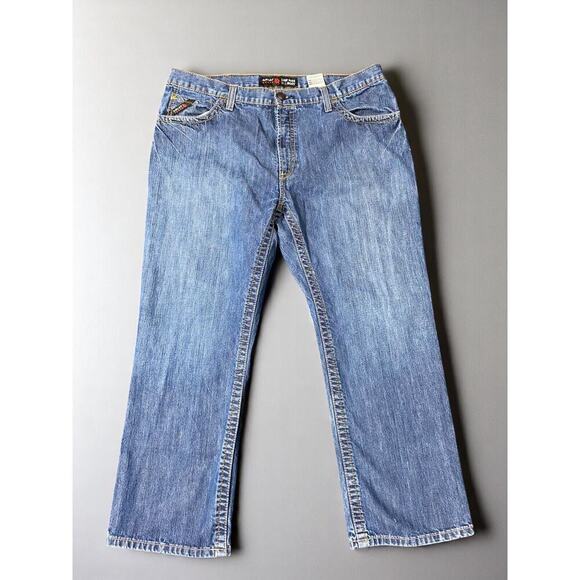 Ariat M4 Cat 2 Low-Rise Flame Resistant Bootcut Denim Jeans Men's Size 40X30 - Picture 1 of 8
